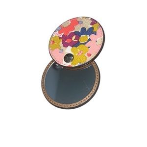 Rare Coach Hadley Floral Print Swivel Pocket Purse Mirror Authentic